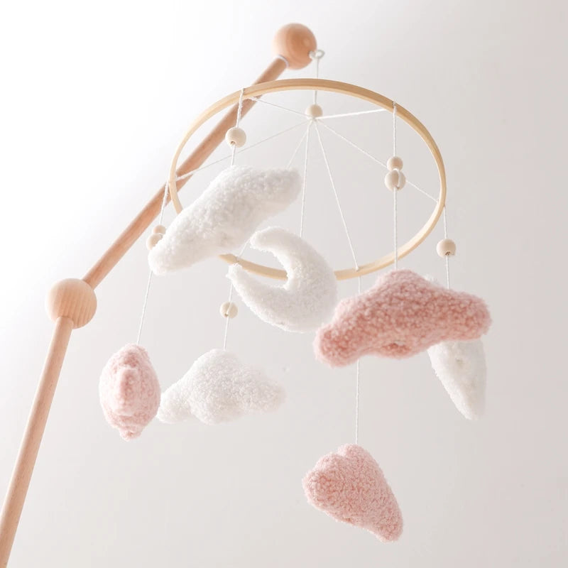Baby Crib Mobile Rattle Toy – Pink Teddy Bear