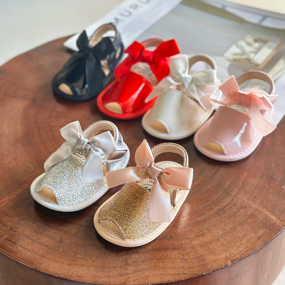 Soft Sole Baby Sandals – Anti-Slip First Walker Shoes with Bowknot (Summer)
