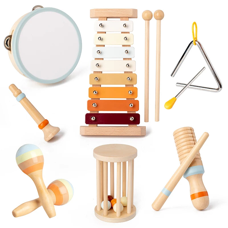 Wooden Baby Handheld Bell Toy – Soothing & Educational Gift