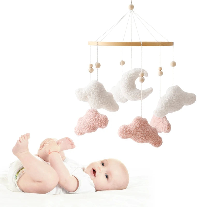 Baby Crib Mobile Rattle Toy – Pink Teddy Bear