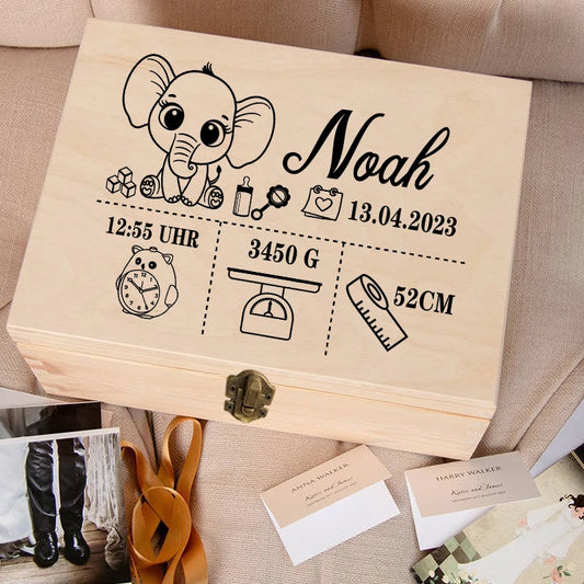 Personalized Baby Wooden Memory Keepsake Box