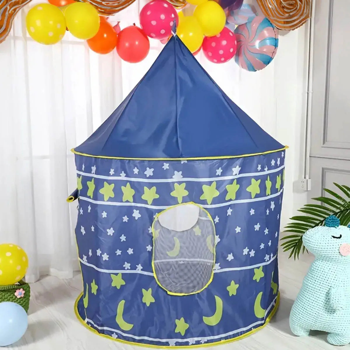 Night Sky Kids Play Tent – Cute Castle for Boys & Girls