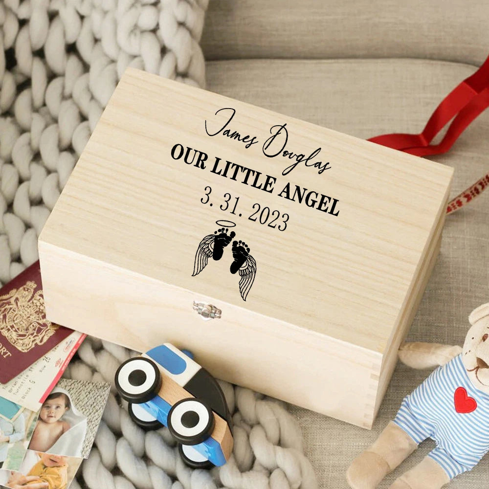 Personalized Baby Wooden Memory Keepsake Box