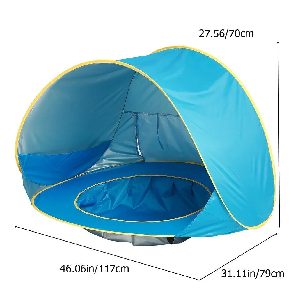 Infant Beach Tent with Pool – UV-Protecting Waterproof Sun Shelter