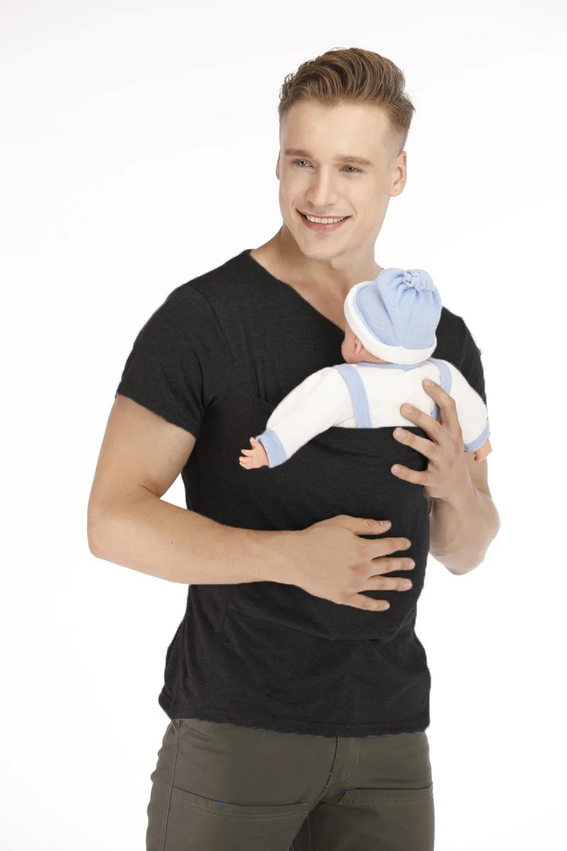 Unique Baby Carrier Shirt | Dad Kangaroo Pocket T-Shirt