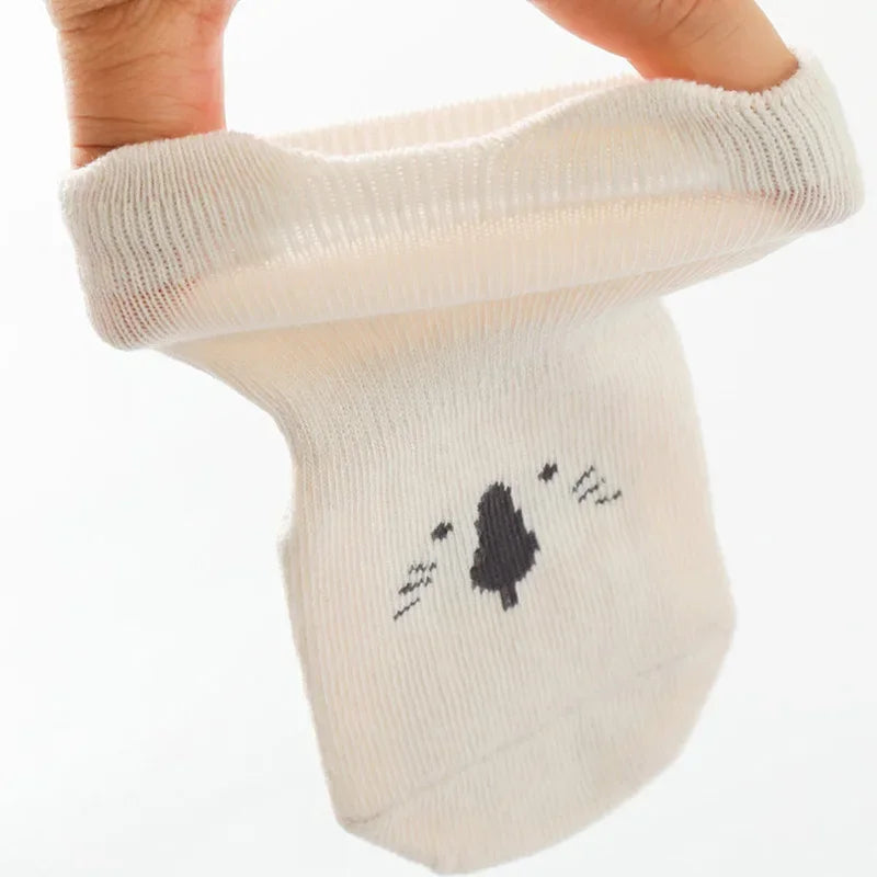 Baby Non-Slip Animal Pattern Socks (3/5 Pairs)