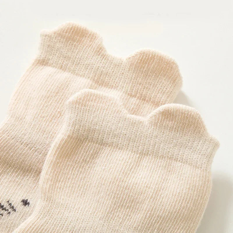 Baby Non-Slip Animal Pattern Socks (3/5 Pairs)
