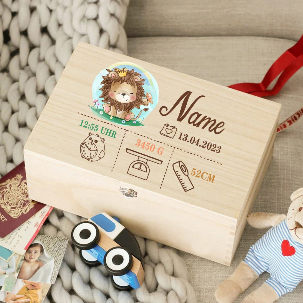 Personalized Baby Wooden Memory Keepsake Box