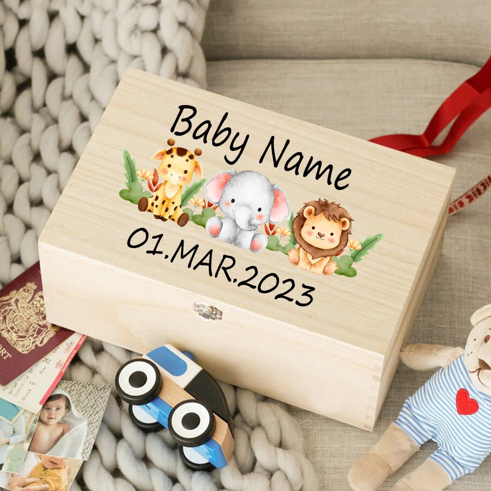 Personalized Baby Wooden Memory Keepsake Box