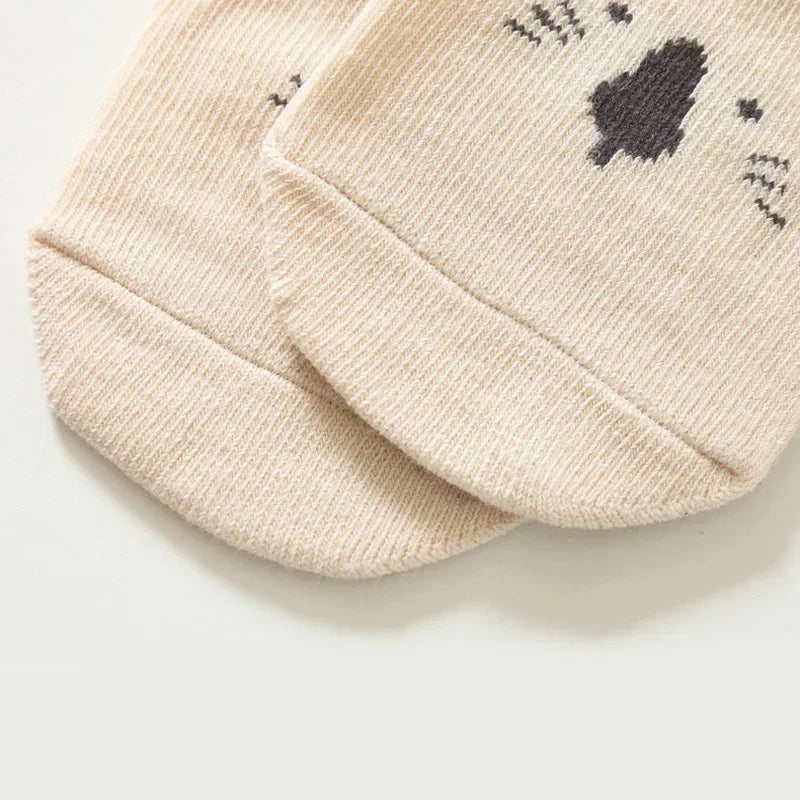 Baby Non-Slip Animal Pattern Socks (3/5 Pairs)