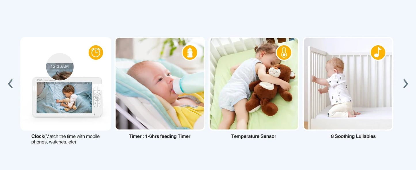 Babystar 7" HD Video Baby Monitor