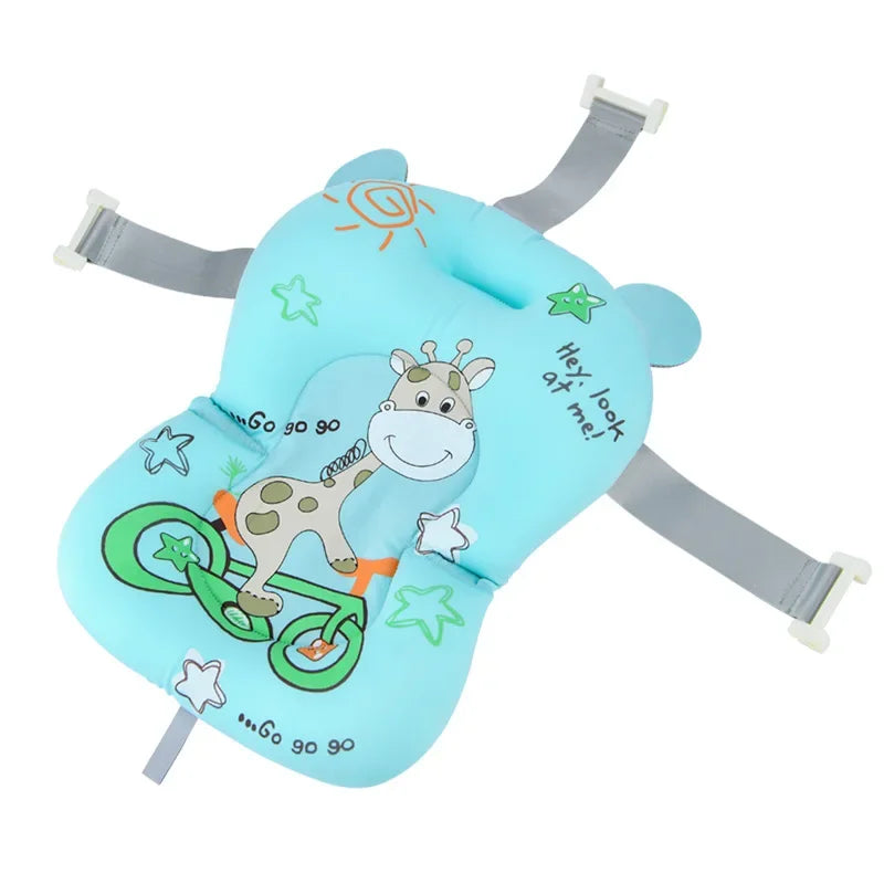 Foldable Baby Bath Support Cushion | Non-Slip Newborn Safety Bath Pillow Seat