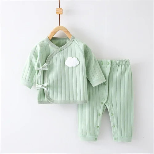 Newborn Baby Outfit Set (0–6M) – Long Sleeve Top & Pants