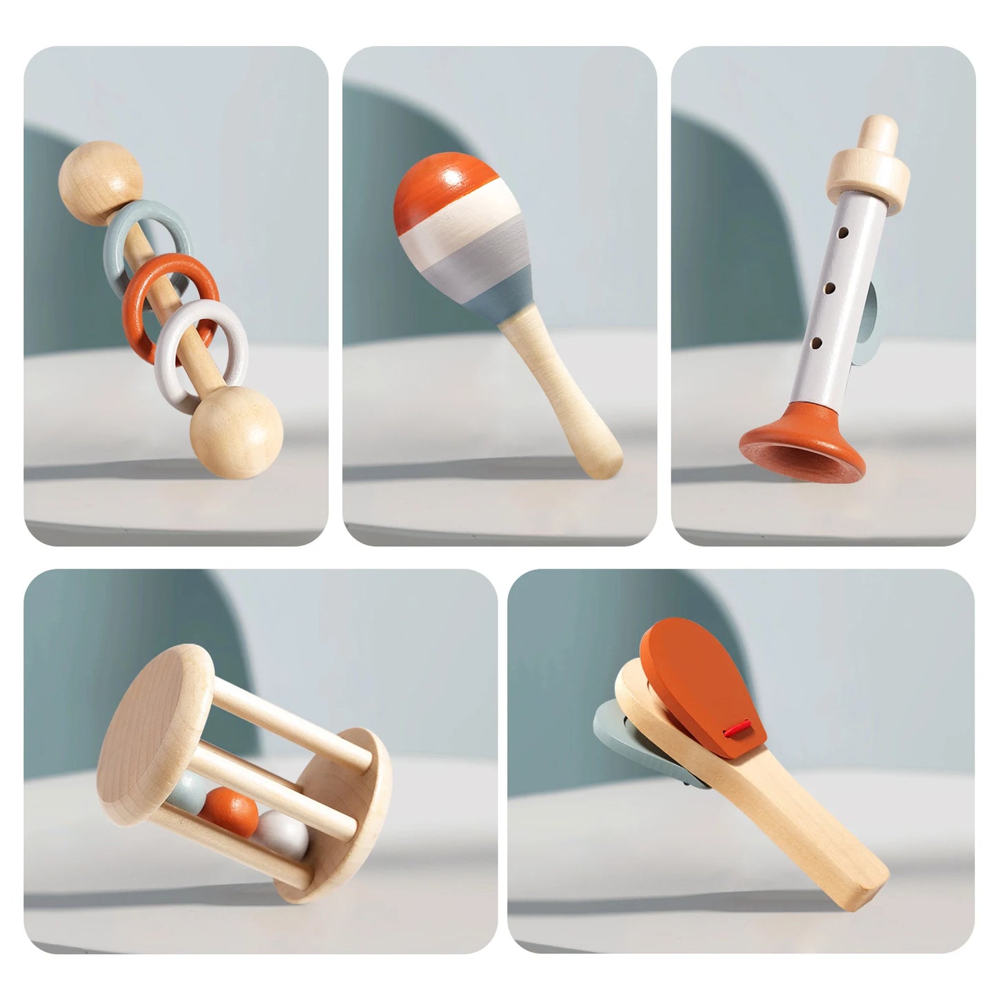 Wooden Baby Handheld Bell Toy – Soothing & Educational Gift